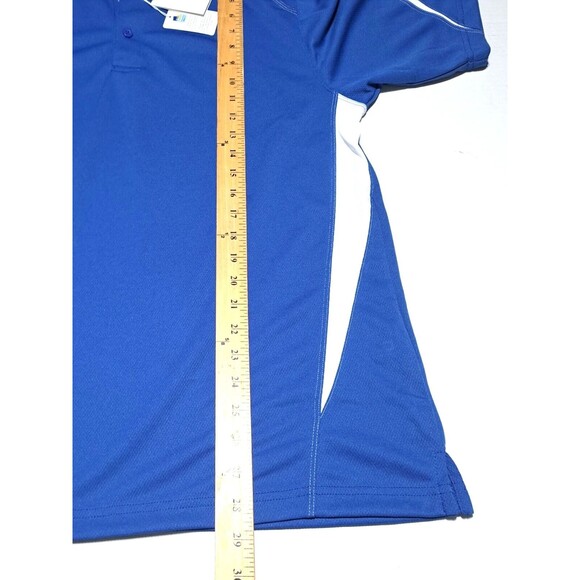 TRI-MOUNTAIN PERFORMANCE Short Sleeve Blue Polo Shirt Moisture wicking Size S - Picture 8 of 9